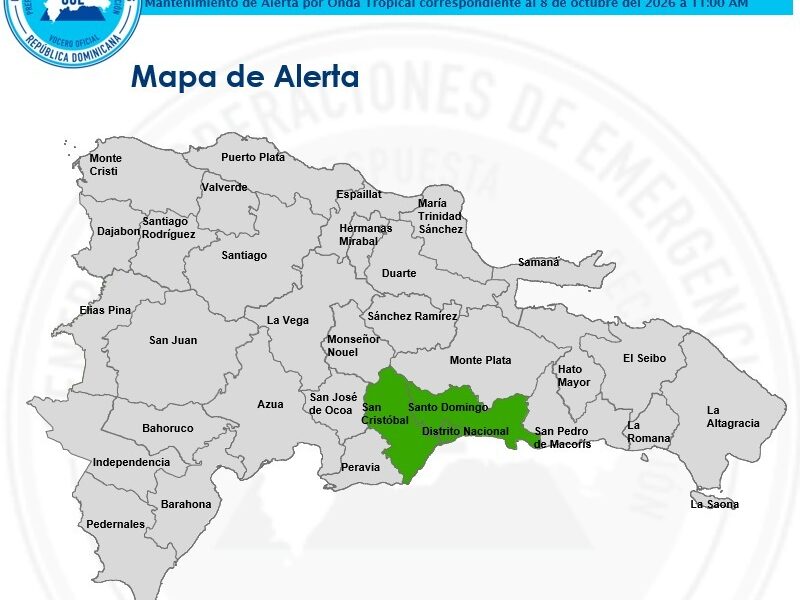 Lluvias disminuirán gradualmente tras alejamiento de onda tropical; COE mantiene alertas