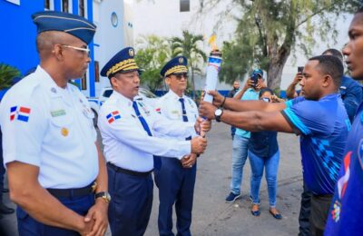 Antorcha de los IV Juegos Mundiales de Policía llega a San Pedro de Macorís y continúa su recorrido nacional