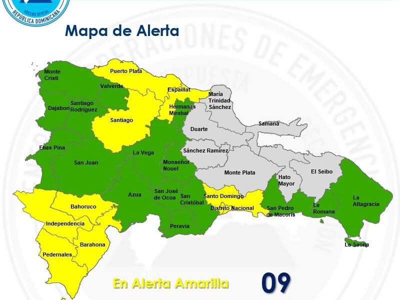 COE eleva niveles de alerta por lluvias; reportan 590 viviendas afectadas en Puerto Plata y Santiago