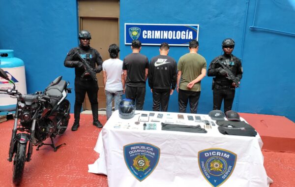 Policía Nacional arresta a cuatro colombianos por robos a mano armada en sectores exclusivos del Distrito Nacional